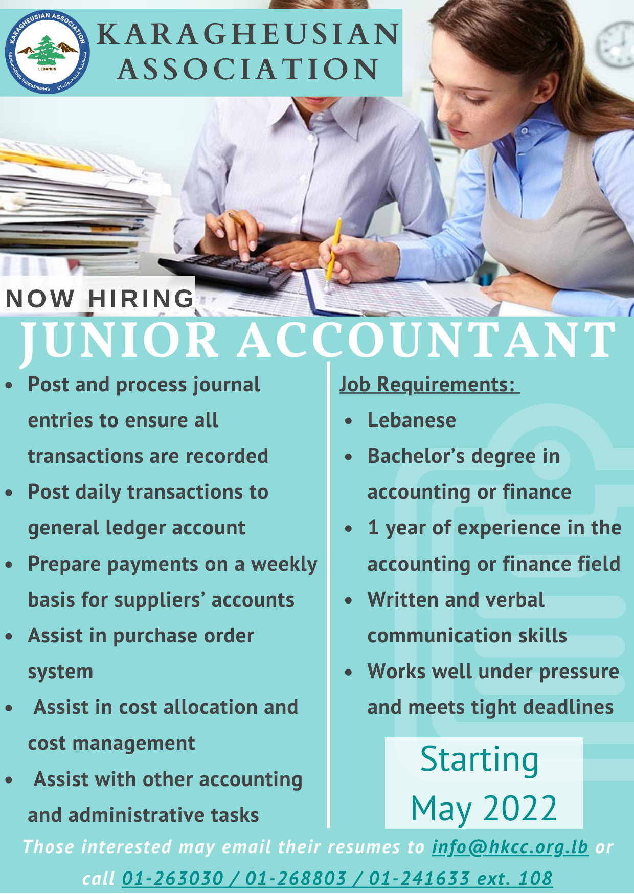 junior-accountant-vacancy-karagheusian-association